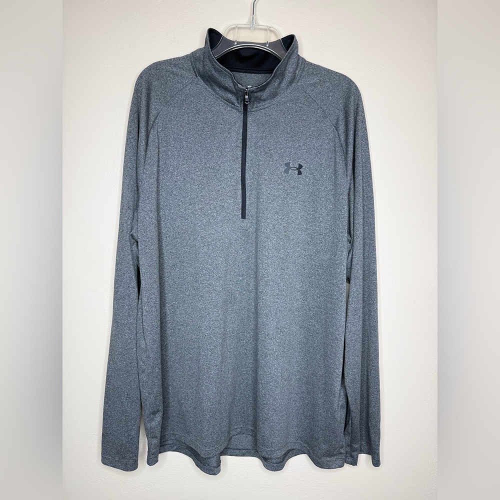 Under Armour UA Tech 1/2 Zip Long Sleeve Shirt Charcoal Gray Size XXL